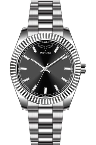 Invicta Specialty 69014 Men's Watch - Quartz Movement - Stainless Steel with Black Dial - 40 mm