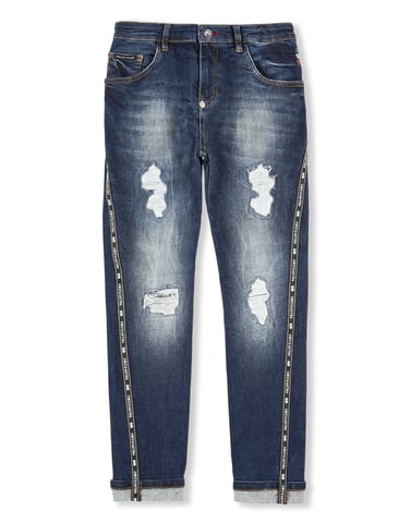 Denim Trousers Skull