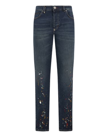 Super Straight Cut Jeans Paint