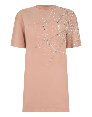 T-Shirt Dress Spiderweb Strass