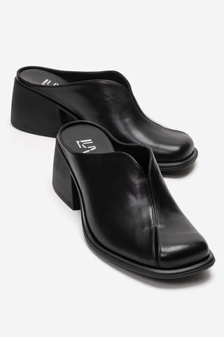 Ardent Leather Block Heel Mule