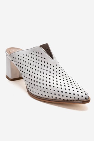 Toen Leather Block Heel Mule