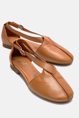 Fable Leather Side Cut Ballet Flat