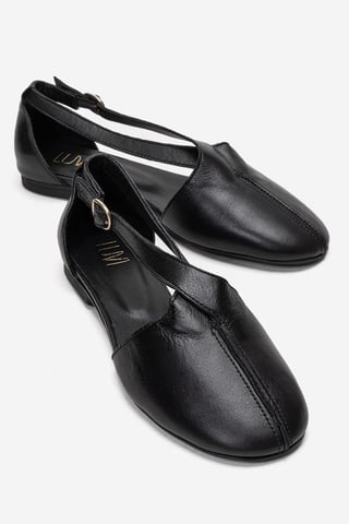 Fable Leather Side Cut Ballet Flat