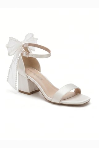 Floraya Bow Block Heel Bridal Sandal