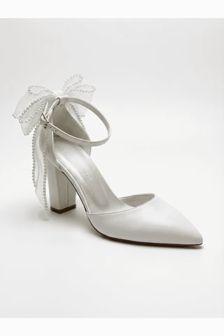 Elvienne Pointed Toe Block Heel Bridal Sandal