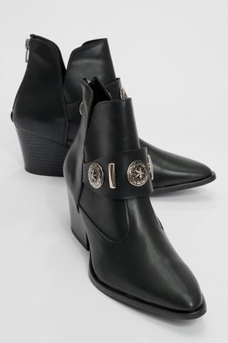 Kenda Buckle Block Heel Boot