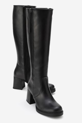 Lensa Leather Block Heel Boot (Women)