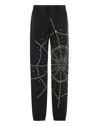 Washed Joggers Spiderweb Strass
