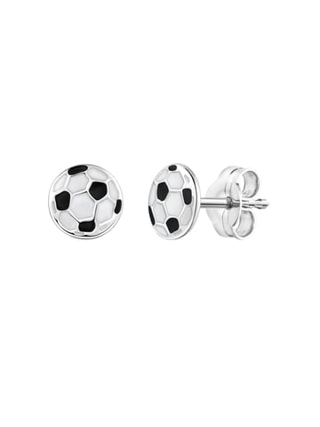 Zeeme for Kids Stud earrings 925/- Sterling Silber rhodiniert Fußball