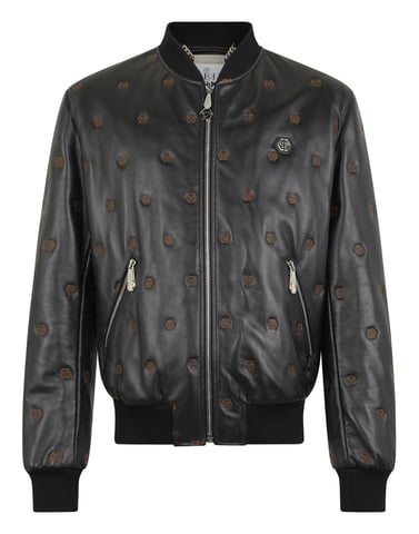 Embroidered Nappa Leather Bomber Monogram Monogram