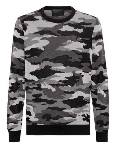 Pullover Round Neck Camouflage