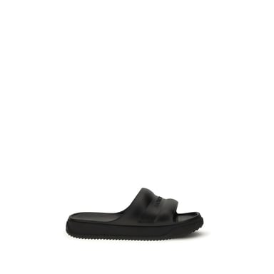 Moncler Black Rubber Flat Sandals