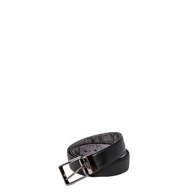 Alviero Martini Prima Classe Black Leather Regular Belt