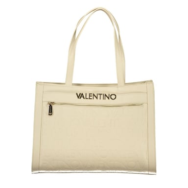 Mario Valentino Beige Polyuretan Damväska Med Flera Fickor