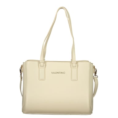 Mario Valentino Beige Polyuretan Damväska med Justerbar Rem och Fickor