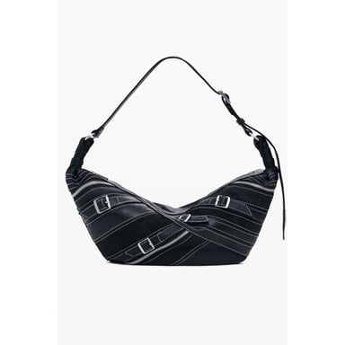 Desigual Nero Poliuretano Women Shoulder Bag