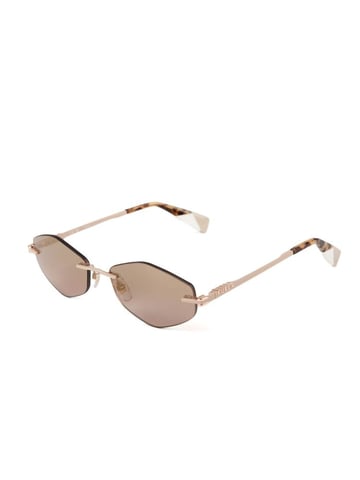 Furla Zonnebril Glanzend Vol Beige