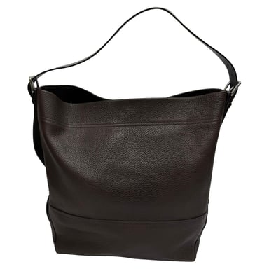 Lemaire Belted Tote Bag in Brown Cow Leather
