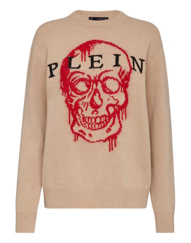 Pullover Round Neck Skull