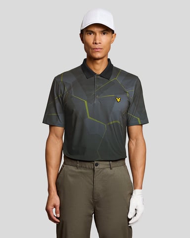 Geometrisk Grafisk Polo T-shirt