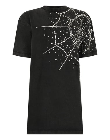 T-Shirt Dress Spiderweb Strass