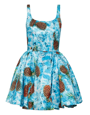 Short Dress Pineapple Skies