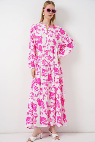 Gepubliceerd V-hals Maxi Jurk