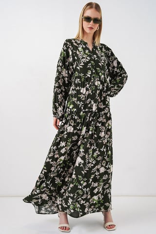 Gepubliceerd V-hals Maxi Jurk