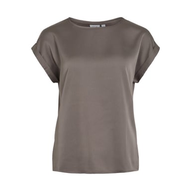 Vila Viellette ss satin top noos taupe