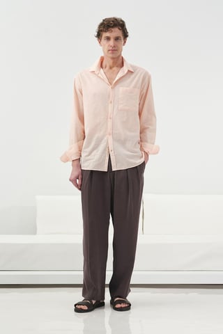 Men's Solid Poplin Long Sleeve Button-Up Shirt