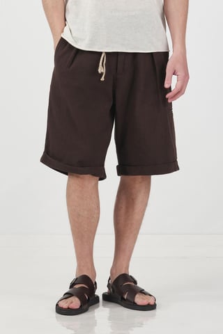 Mid Waist Relaxed Fit Wide Leg Shorts with Pockets