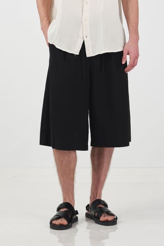 Mid Waist Wide Leg Capri Shorts
