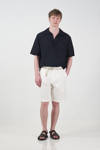 Mid Waist Relaxed Fit Woven Tailored Shorts