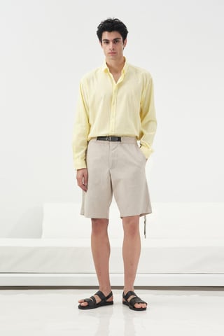 Belted Mid Waist Tailored Shorts