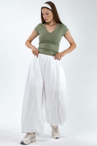 Elastic Waist Balloon Pants