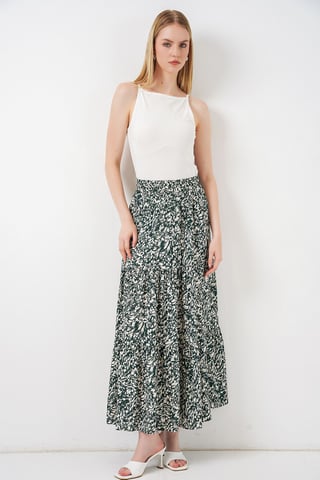 Maxi Patterned Relaxed Fit Skirt