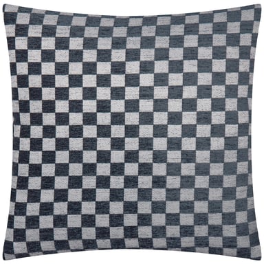 Hoem Larro Chenille Checkerboard Feather Filled Cushion