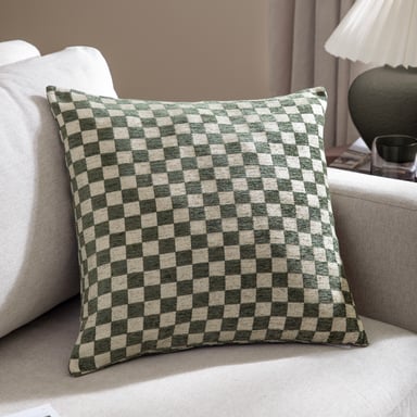 Hoem Larro Chenille Checkerboard Cushions