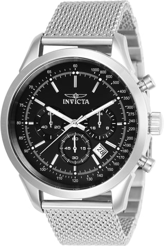 Invicta Speedway 24208 Men's Watch - Quartz Movement - Stainless Steel with Black Dial - 45 mm
