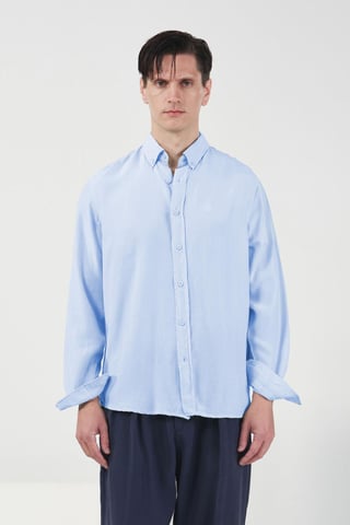 Regular Fit Knapp-up Poplin Skjorta
