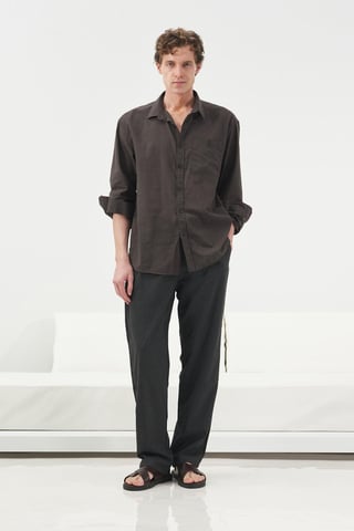 Regular Fit Långärmad Poplin Skjorta