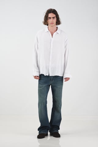 Relaxed Fit Textured Long Sleeve Shirt