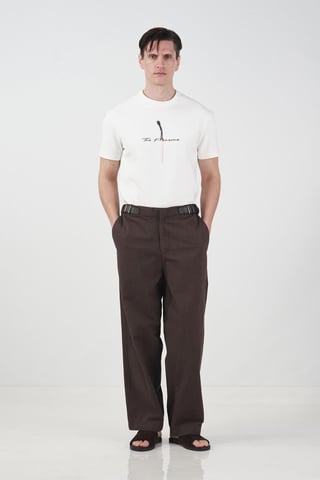 Wide Leg Belted Trousers