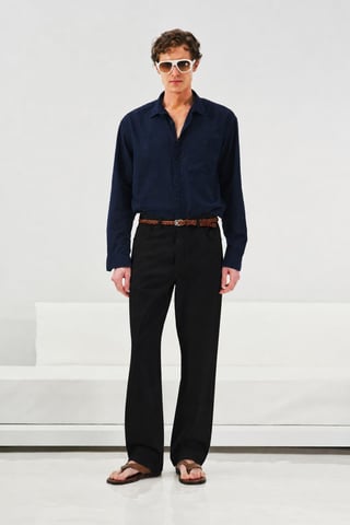 Men's Mid Waist Straight Leg Jeans