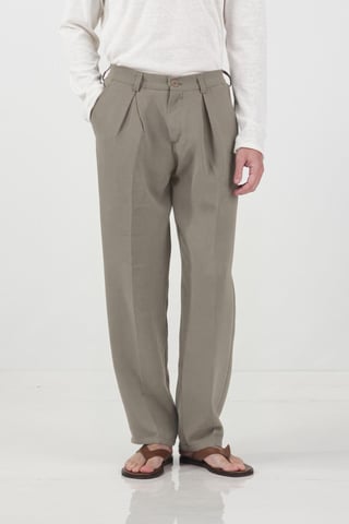 High Waist Pleated Tailored Trousers