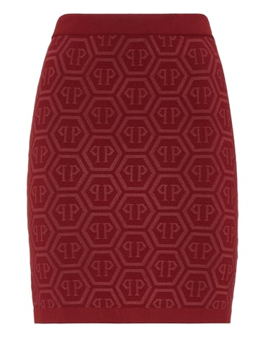 Knit Mini Skirt Monogram