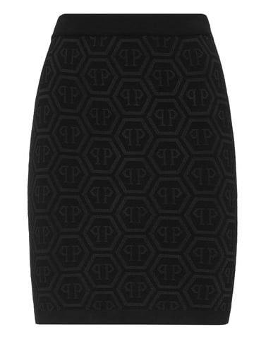Knit Mini Skirt Monogram