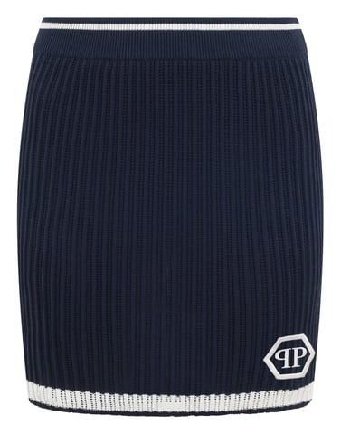Knitted Mini Skirt Hexagon