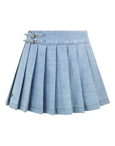 Chambray Mini Skirt
